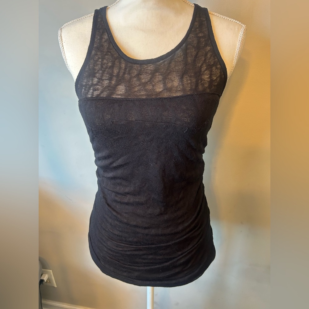 Trouve Black Sheer Tank